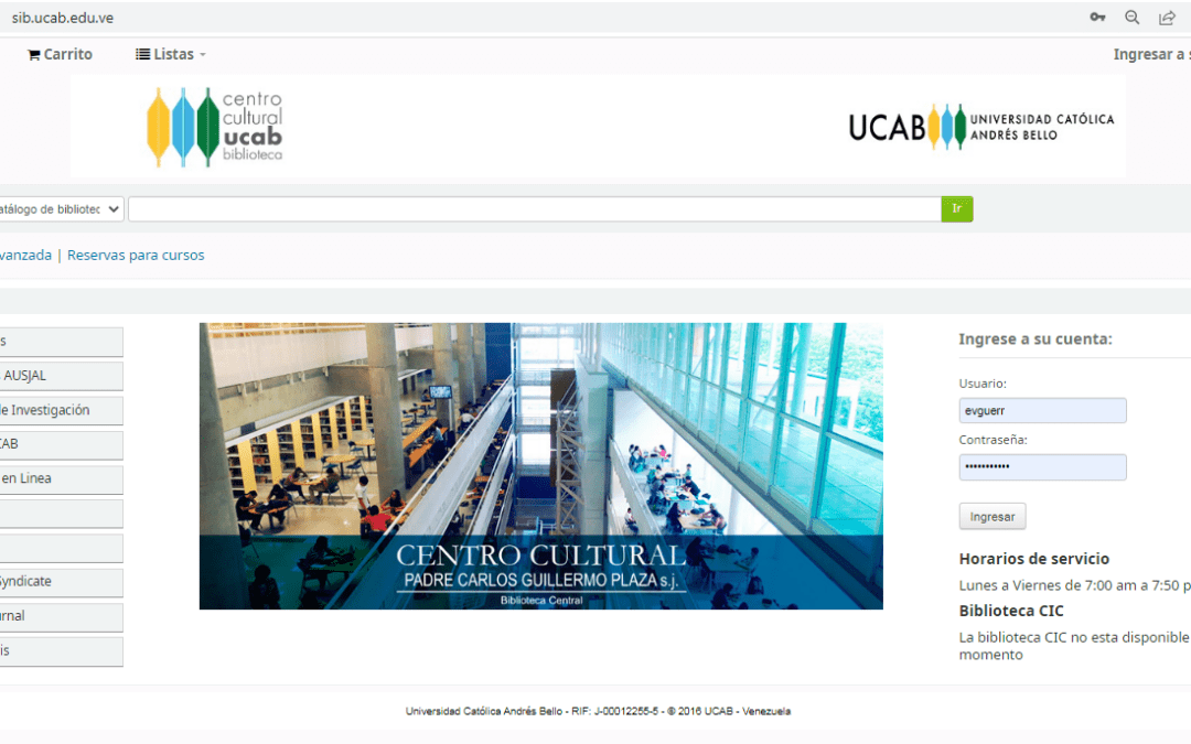 Experiencias del Movimiento de Acceso Abierto en la Biblioteca Central de la UCAB