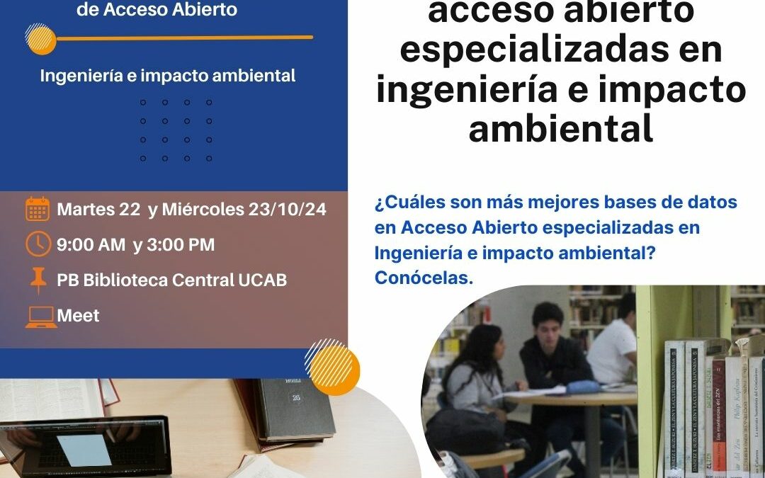 Taller – Bases de datos en acceso abierto especializadas en Ingeniería e Impacto Ambiental